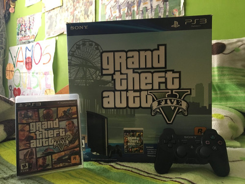 Ps3 - 250 Gb Con Gta V Y Mando.