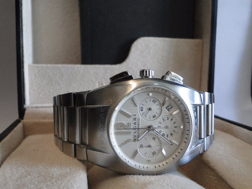 Bvlgari Ergon 40mm Cronográfo Todo Aço , Barato!!!!