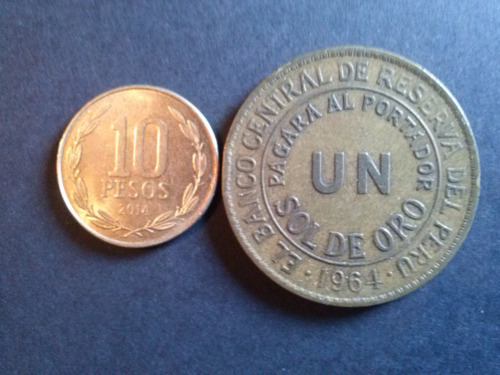 Moneda Perú Un Sol De Oro Bronce 1964 (c18)