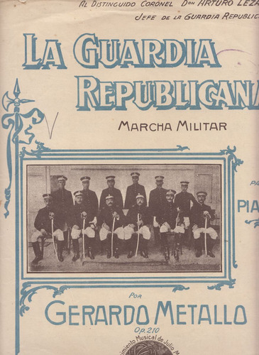 Uruguay Marcha Militar Guardia Republicana Metallo Piano