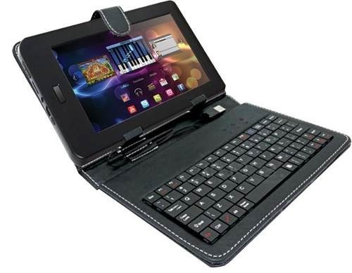 Funda Estuche Eco Cuero Teclado Tablet 8 Pulgadas