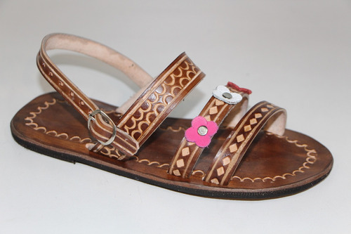 sandalia feminina de couro artesanal