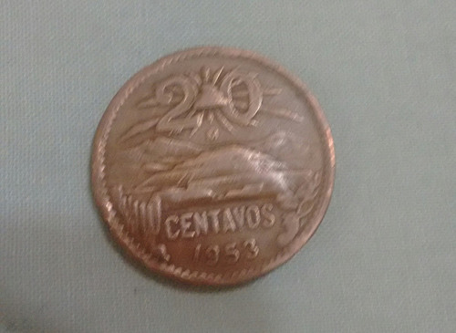 Moneda De 20 Centavos De 1953