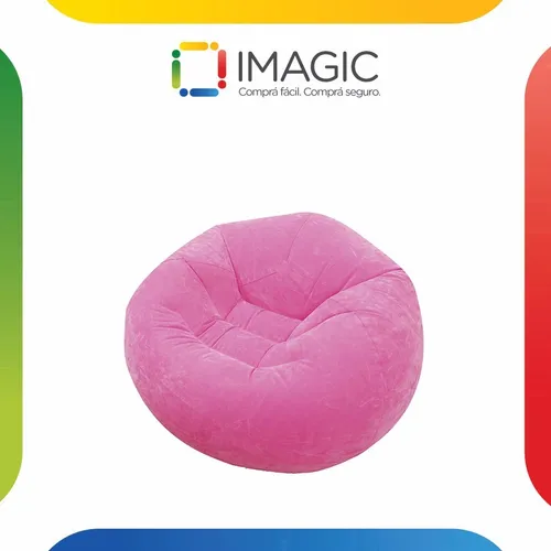 Sillon Puff Inflable Intex Comodo Moderno Y Elegante Color *