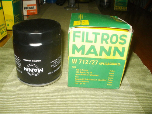 Filtro De Aceite Mann Fiat 128 147 Duna Uno Regata 85 Fiorin
