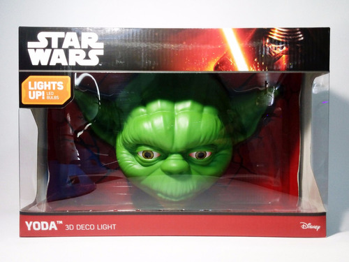 Yoda Lampara De Pared Led 3d Deco Light Star Wars