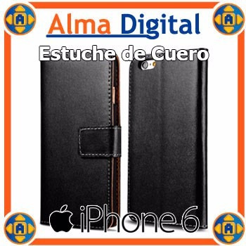 Imagen 1 de 5 de Estuche Cuero iPhone 6 Funda Forro Protector Tipo Libreta