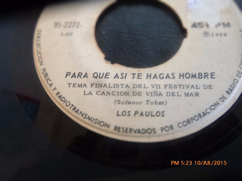 Vinilo Single De Los Paulos -- La Burrerita  ( R99