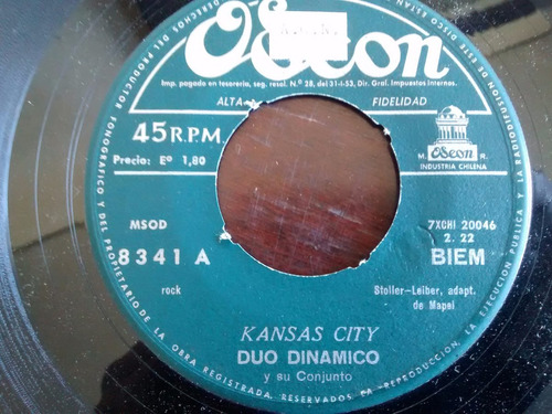 Vinilo  Single Del Duo Dinamico - Kansas City  ( T76