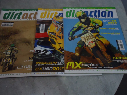 Lote Revista Dirt Action Motocross Enduro Rally - 03 Edições