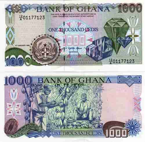 Billete Ghana 1.000 Cedis Año 1995 Sin Circular