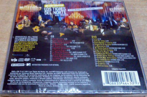 Los Tigres Del Norte Mtv Unplugged Cd + Dvd Sellado / Kktus
