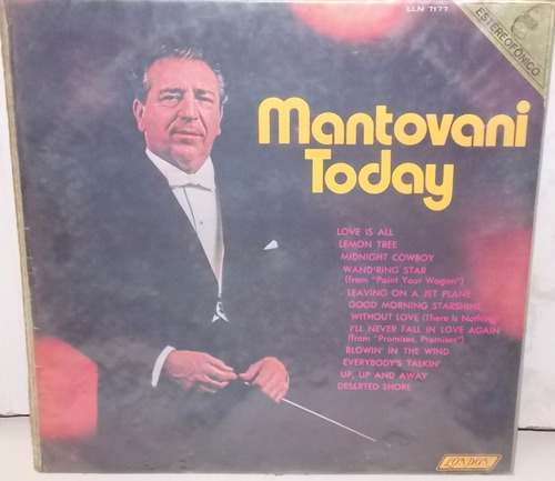 Lp  Vinil Mantovani Today 1970