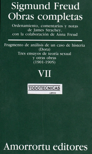 Freud  Tomo 7 Obras Completas  Amorrortu  Oferta   Libreria