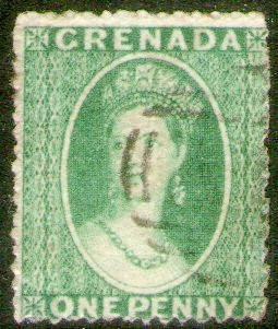 Granada 1° Emisión Sello Usado Reina Victoria X 1p. Año 1861