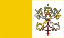 Imagen 3 de 4 de Bandera Papal Vaticano Con Escudo *60x90cm* Oficial Reforzad