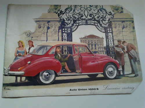 Antiguo Folleto Catálogo De Venta: Dkw Auto Union 1000
