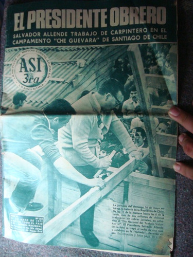 Revista Así 3ra 264 22/5/71 Allende Tragedia En El Riel Tren