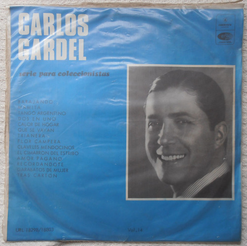 Carlos Gardel - Serie Para Coleccionistas Vol. 14 L P 