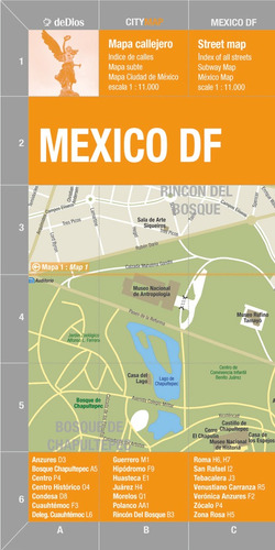 City Map México D.f. De Dios Guías De Viaje.