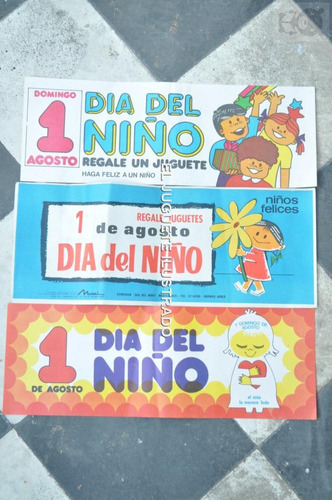 Antiguos Afiches No Cartel Dia Del Niño Juguete A Eleccion
