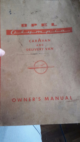 Manual Propietario Original  Opel Olympia Caravan