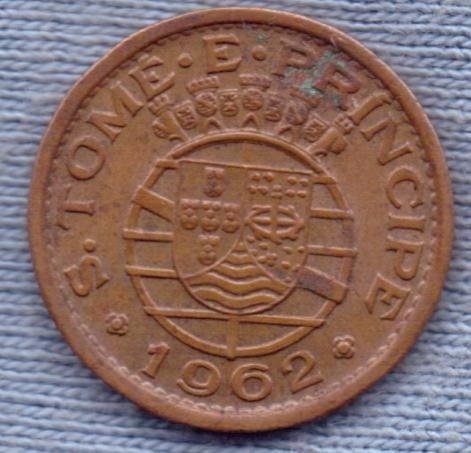 Santo Tome Y Principe 20 Centavos 1962 * Colonia Portuguesa