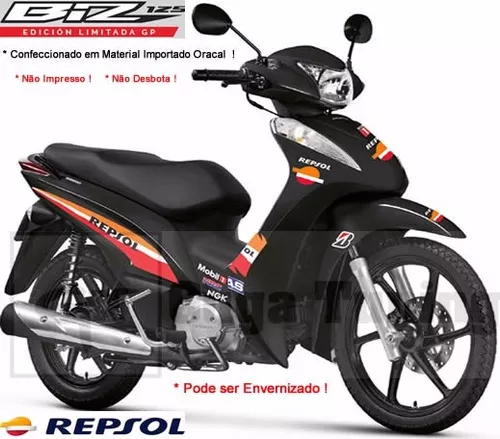 Adesivo Honda Biz Repsol Mat Importado Esse Não Desbota!