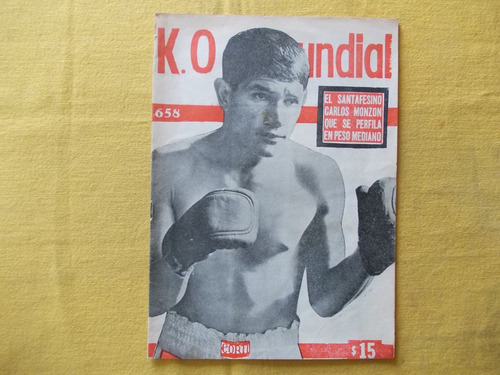 Boxeo-revista K. O.  Mundial 658 Carlos Monzon 1965(4bis)