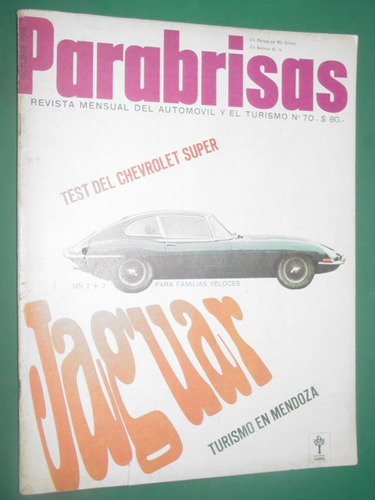 Revista Parabrisas 70 Road Test Chevrolet Super Autos Jaguar