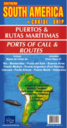 Mapa  De Puertos Y Rutas Maritimas  Del Sur  De Sudamerica