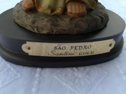 Estatua San Pedro Santini Dorada 20 Cm