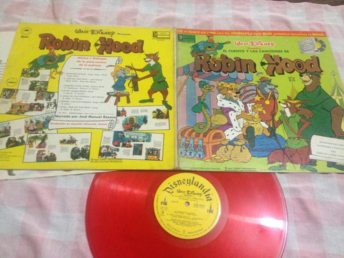 Robin Hood Cuentos Y Canciones Disco De Vinil  Con Ilustraci
