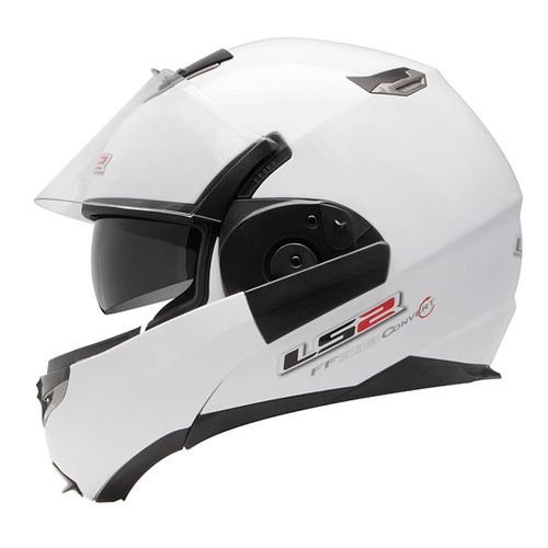 Capacete Ls2 Ff393 Escamoteável Branco - 61/62