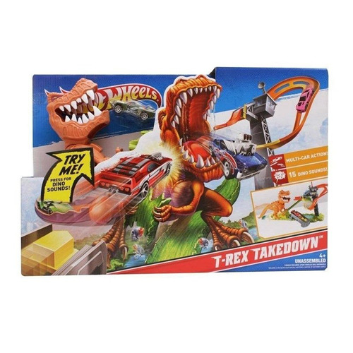 Pista Mattel Hotwheels Duelo De T-rex