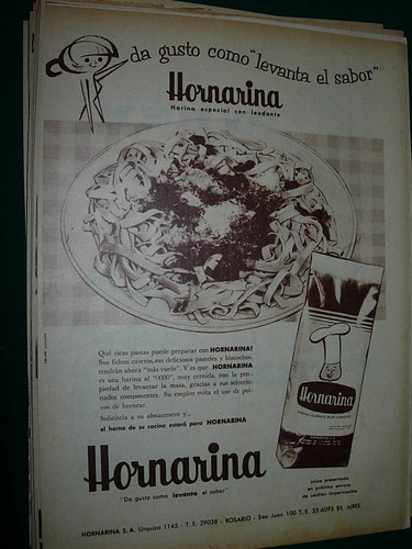 Publicidad Vintage Clipping Harina Leudante Hornarina Mod2