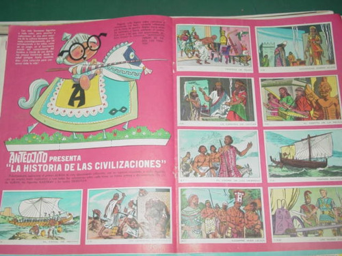 Lamina Poster Revista Anteojito Figuritas Historia Civilizac