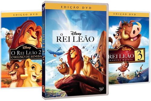 Dvd Trilogia Rei Leão [ Edição Em Estojos Individuais ]