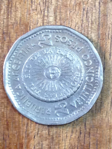 Moneda Antigua Argentina 25 Pesos Año 1966