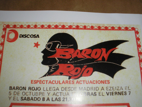 Baron Rojo...(poster Publicitario.re...obras 1983)