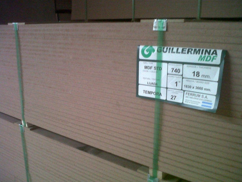Imagen 3 de 7 de Placa Guillermina Tempora, Mdf, Fibrofacil 18mm 1,83x3,66 Mt