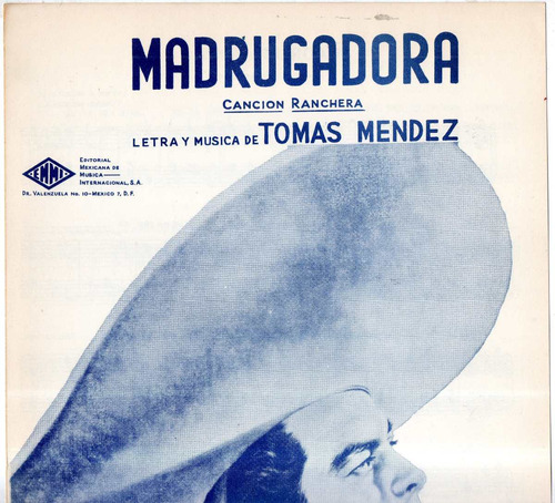 Madrugadora Tomás Méndez Partitura