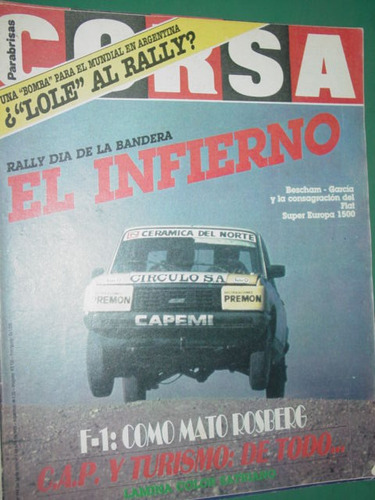 Revista Corsa 994 Reutemann Rally Dia De La Bandera Rosberg