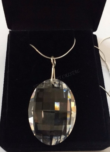 Imagem 4 de 5 de Colar Matrix Cristal Swarovski Em Prata 925 - 3,2 Cm