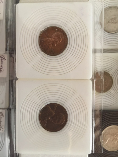 Lote De 2 Monedas De 1 Centavo Eeuu 1960 D