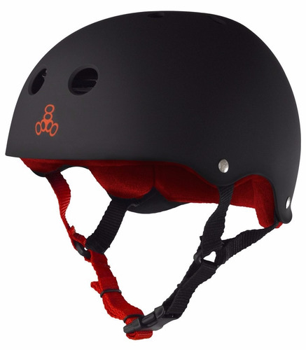 Casco Skate Bici Patines Tripe Eight Ajustable Negro Xl