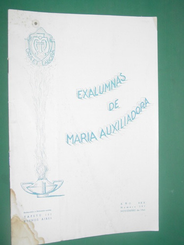 Revista 297 Ex Alumnas Colegio Maria Auxiliadora 1945