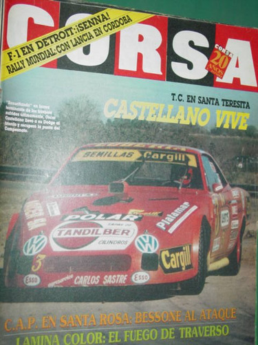 Revista Corsa 1042 Castellano Bessone F1 Detroit Senna Rally