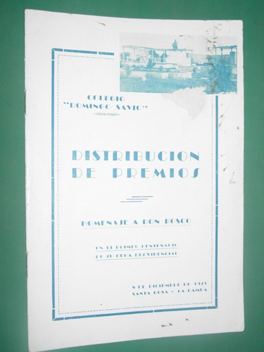 Distribucion Premios 1941 Colegio Domingo Savio La Pampa