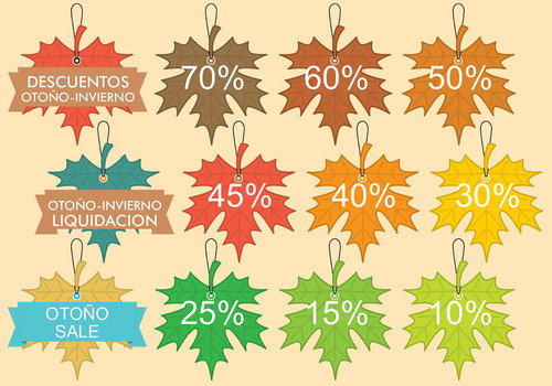 Vinilo Kit Decoracion Otoño Invierno Vidriera Ofertas Sale !